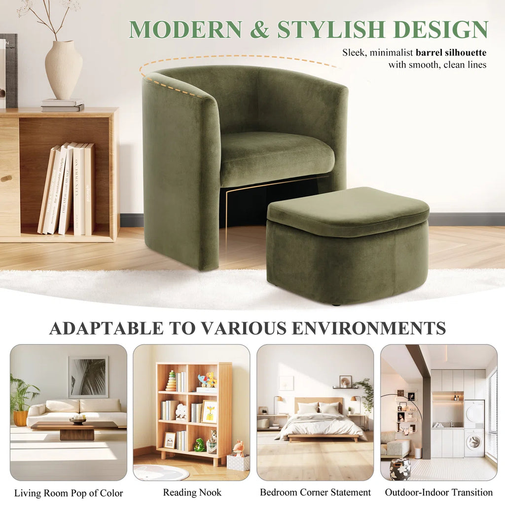 Emi Braedin Accent Chair with Ottoman